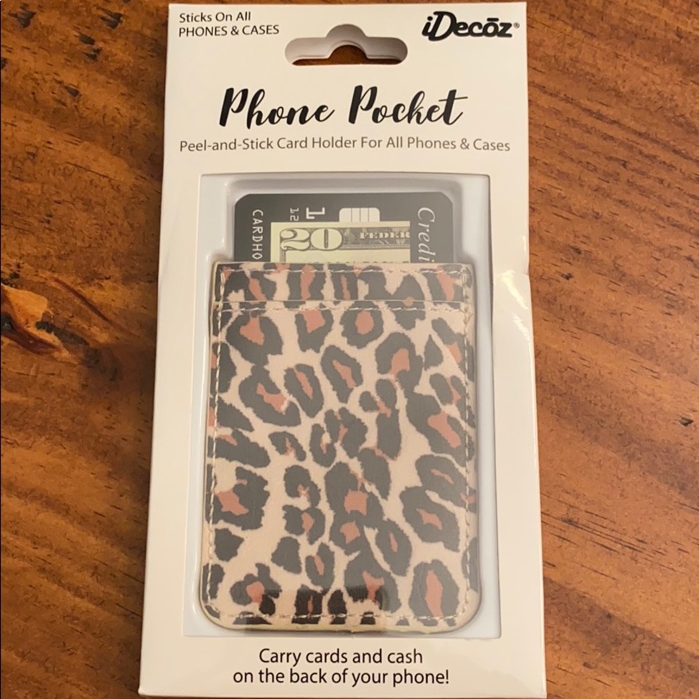 iDecoz New Leopard Phone Pocket Card Holder
